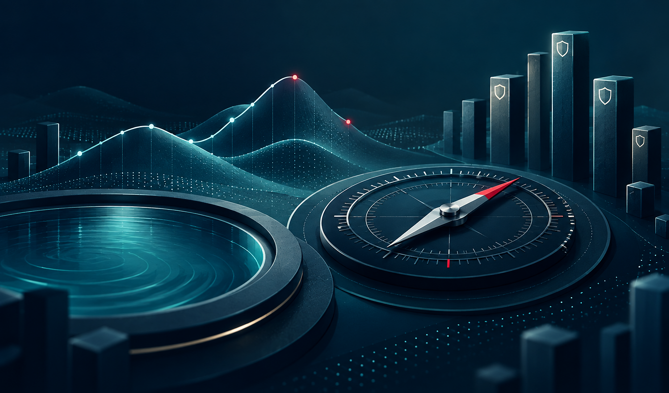 Dimensional dark treasury markets visualization with instruments and global market activity